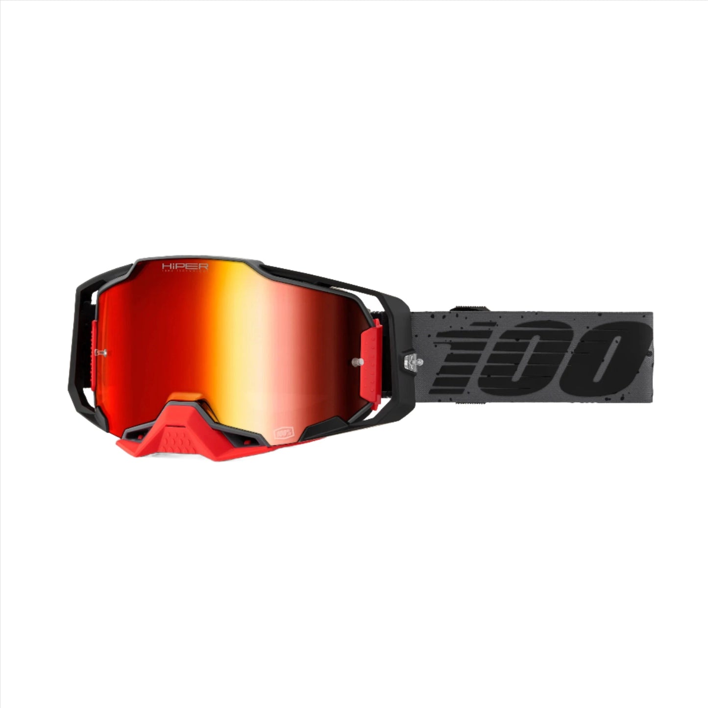 100 Percent Armega Goggles - One Size Fits Most - Nekfeu - HiPER Red Mirror Lens