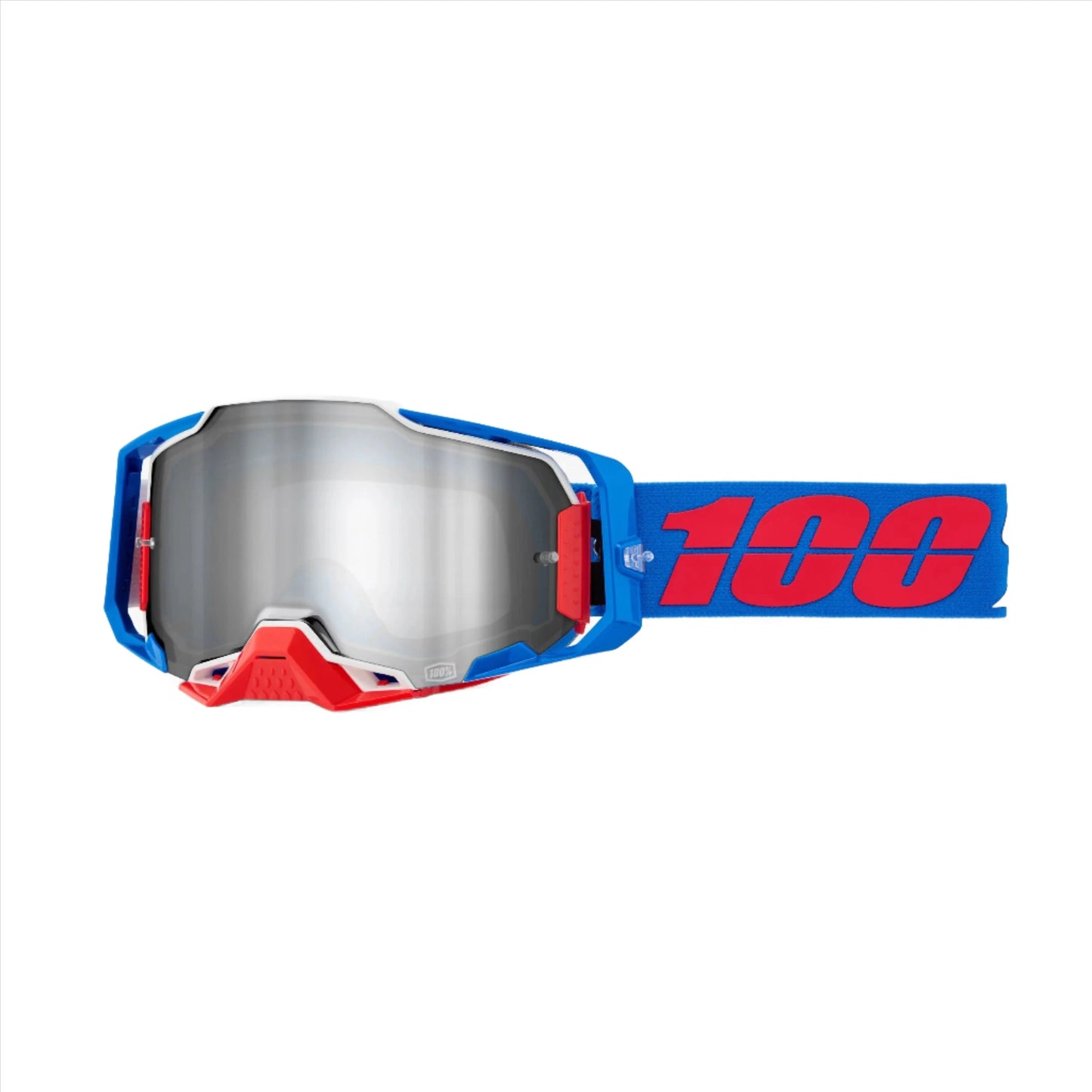 100 Percent Armega Goggles - One Size Fits Most - Ironclad - Mirror Silver Lens