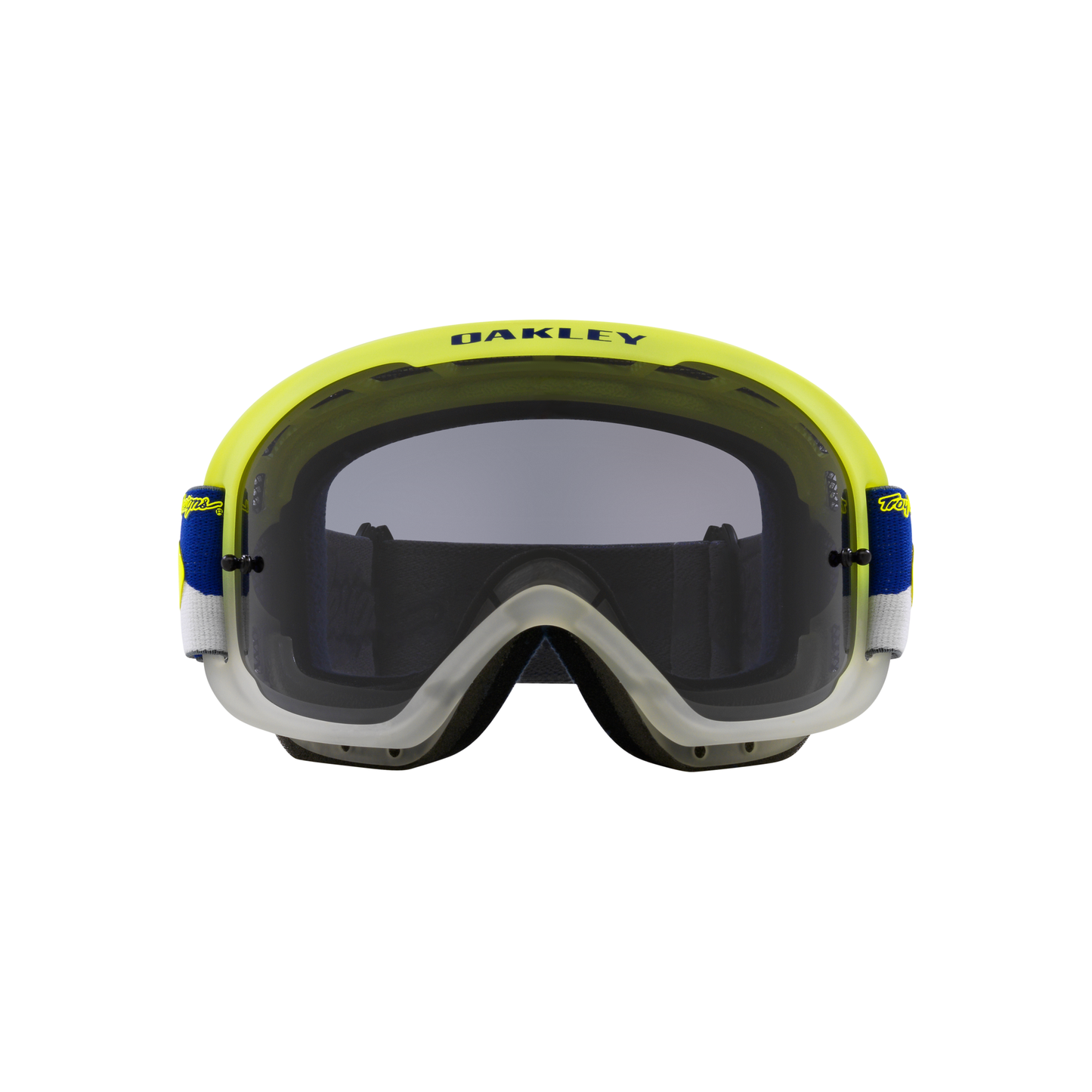 Oakley O Frame 2.0 Pro MTB Goggles - One Size Fits Most - Troy Lee Designs Blue Wings - Dark Grey Lens