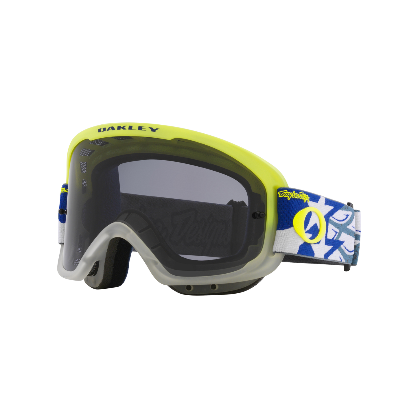 Oakley O Frame 2.0 Pro MTB Goggles - One Size Fits Most - Troy Lee Designs Blue Wings - Dark Grey Lens