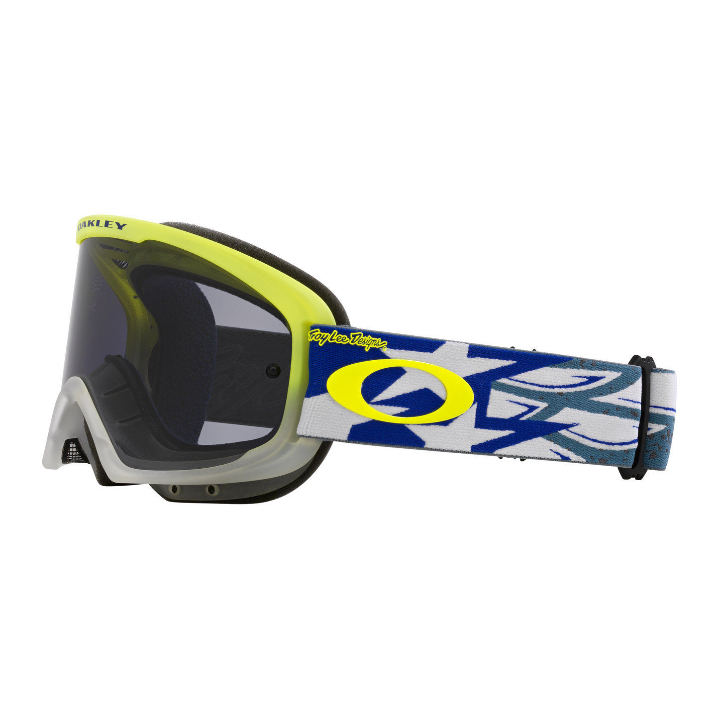 Oakley O Frame 2.0 Pro MTB Goggles - One Size Fits Most - Troy Lee Designs Blue Wings - Dark Grey Lens