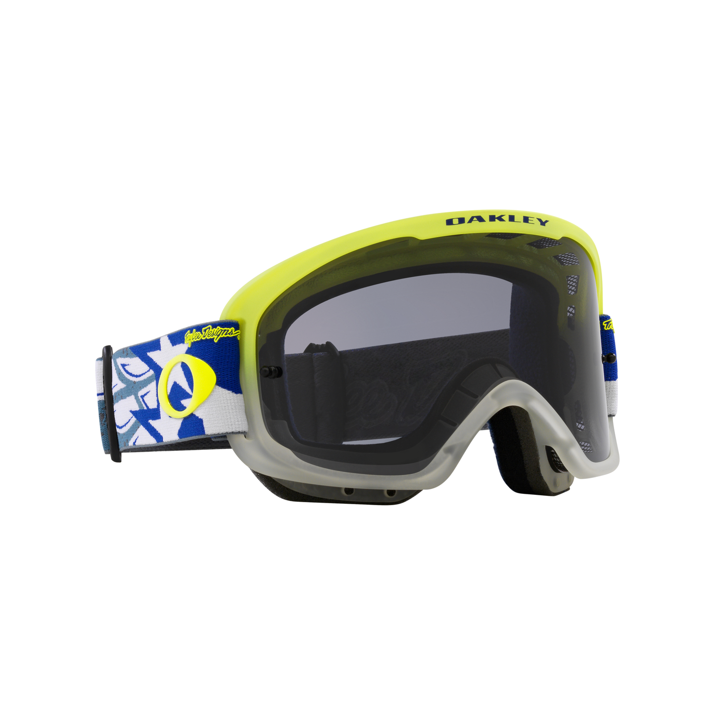 Oakley O Frame 2.0 Pro MTB Goggles - One Size Fits Most - Troy Lee Designs Blue Wings - Dark Grey Lens