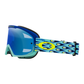 Oakley O Frame 2.0 Pro MTB Goggles - One Size Fits Most - Troy Lee Designs Speed Bubbles Blue - Black Ice Iridium Lens