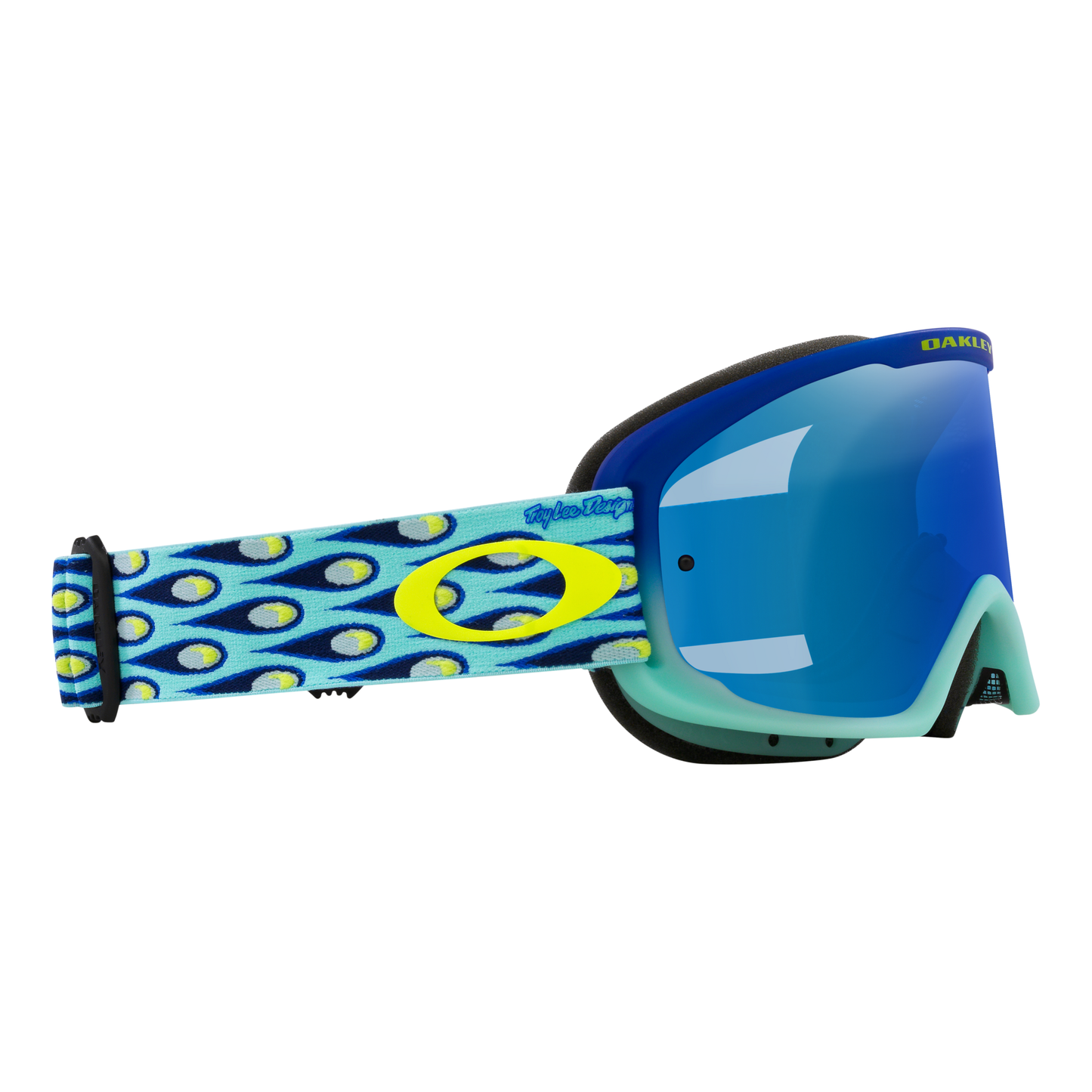 Oakley O Frame 2.0 Pro MTB Goggles - One Size Fits Most - Troy Lee Designs Speed Bubbles Blue - Black Ice Iridium Lens