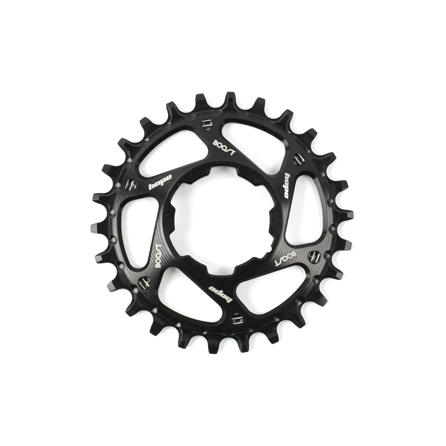 Hope Spiderless Retainer Chainring - Direct Mount - Hope - 51-53mm Chainline - Round - 28T - 9-12 Speed - Black - Alloy