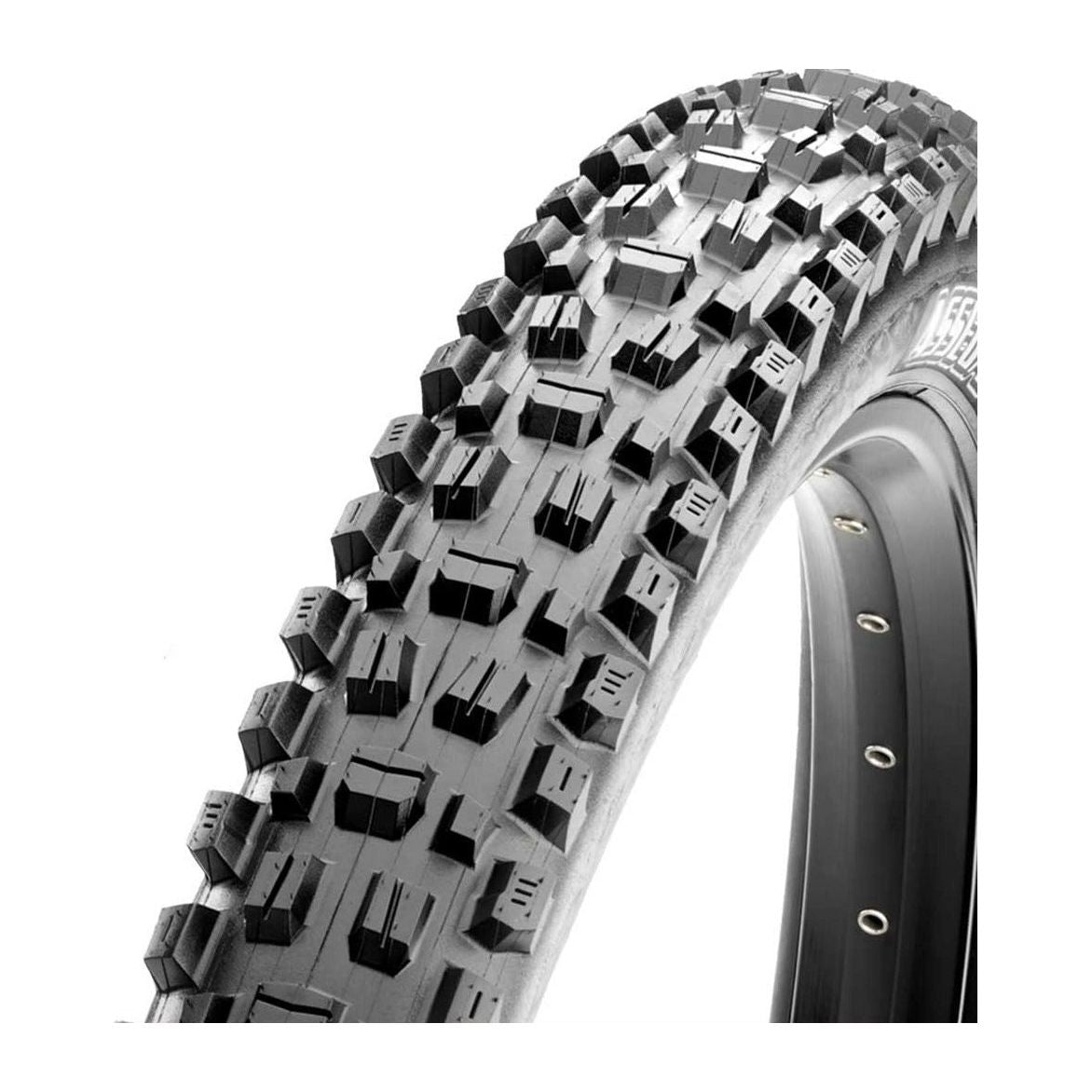 Maxxis Assegai Tyre - 27.5 Inch - 2.6 Inch - Yes - 3C Maxx Grip - Double Down WT - Soft - Medium Duty Protection - Folding - Black