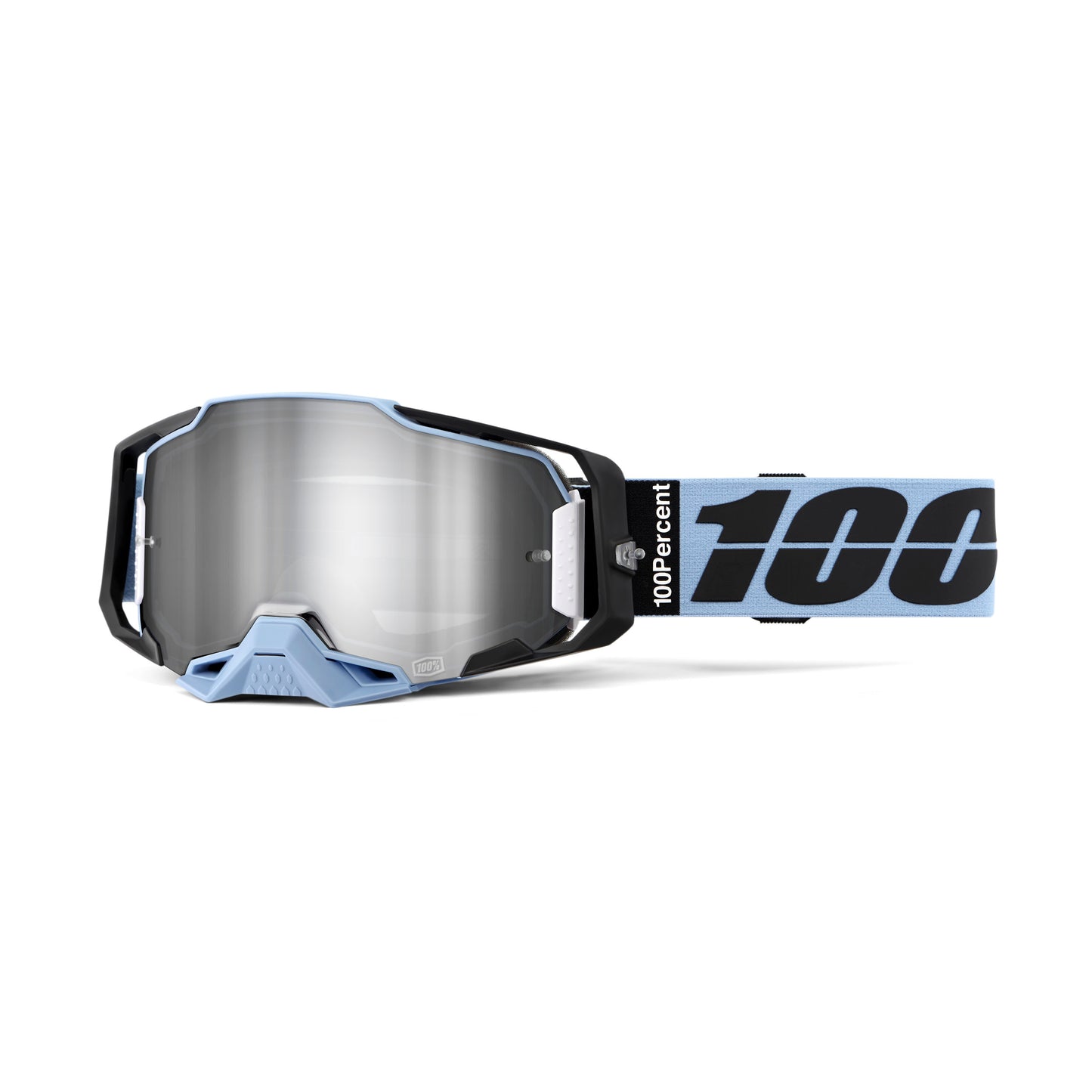 100 Percent Armega Goggles - One Size Fits Most - Petros - Mirror Silver Lens