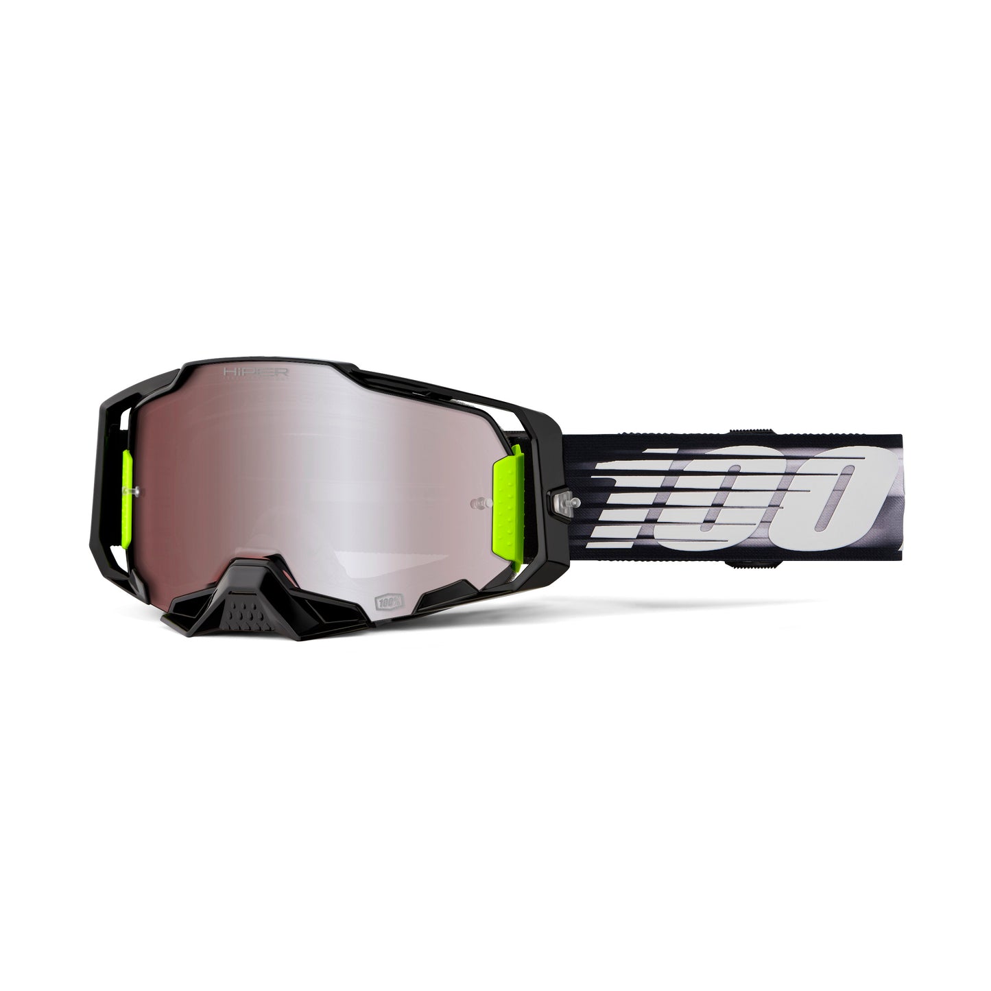 100 Percent Armega Goggles - One Size Fits Most - Lightspeed - HiPER Mirror Silver Lens