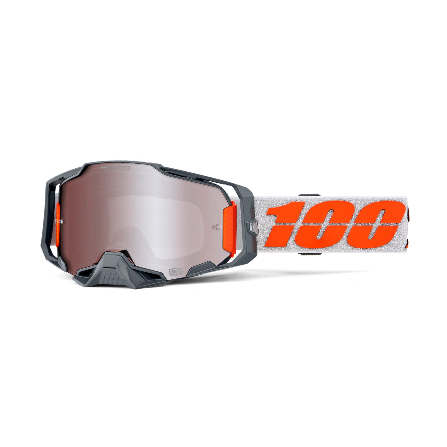 100 Percent Armega Goggles - One Size Fits Most - Silver - HiPER Mirror Silver Lens