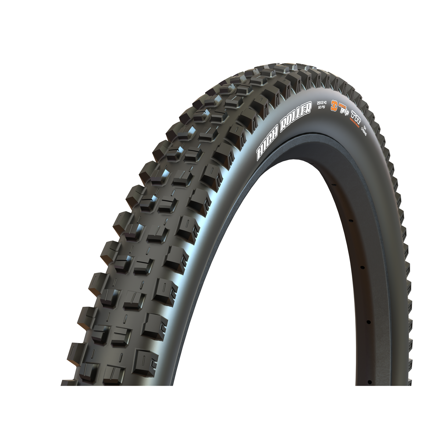 Maxxis Highroller 3 Tyre - 27.5 Inch - 2.4 Inch - Yes - 3C Maxx Grip - 2 Ply DH - Soft - Heavy Duty Protection - Folding - Black