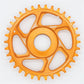 Hope Spiderless Retainer Chainring - Direct Mount - Shimano Steps - 51-53mm Chainline - Round - 34T - 9-12 Speed - Orange - Alloy