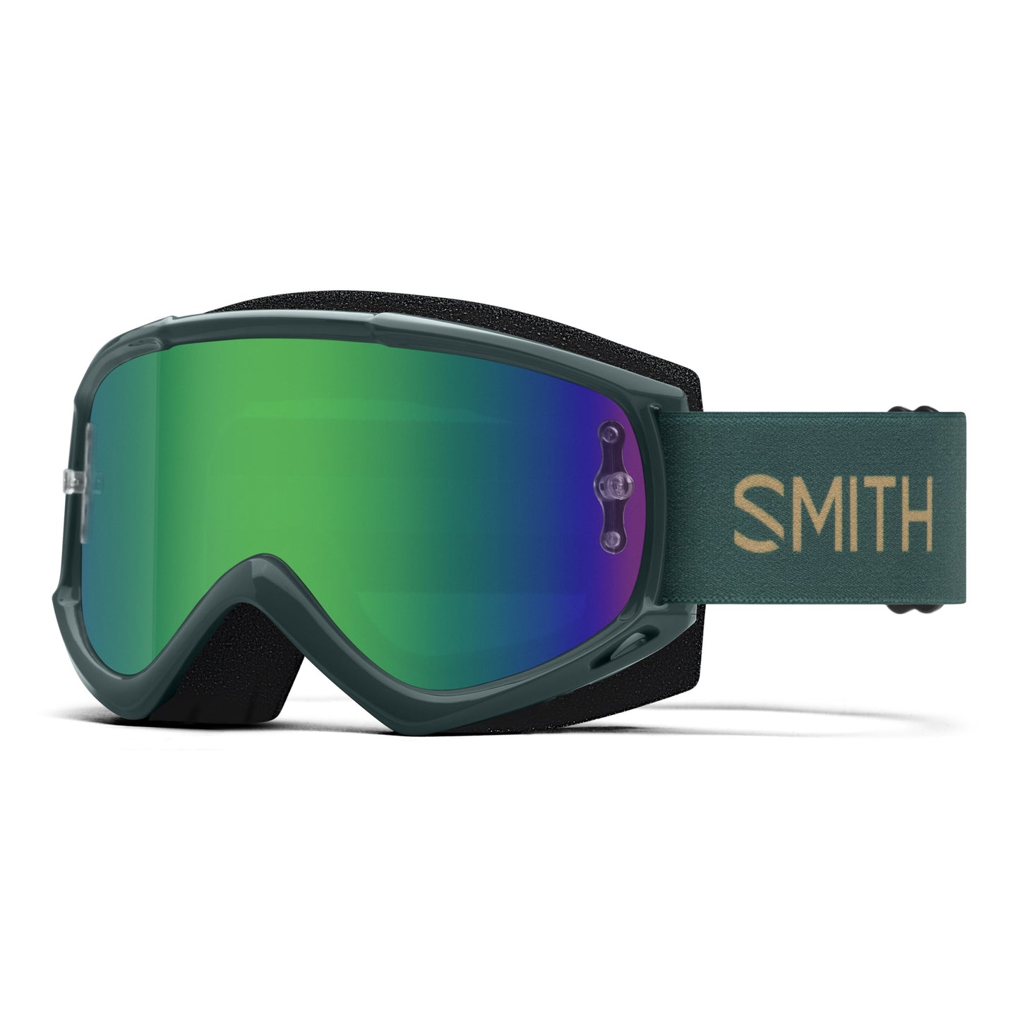 Smith Fuel V.1 Goggles - One Size Fits Most - Spruce/Safari - Green Sol-X Mirror Lens