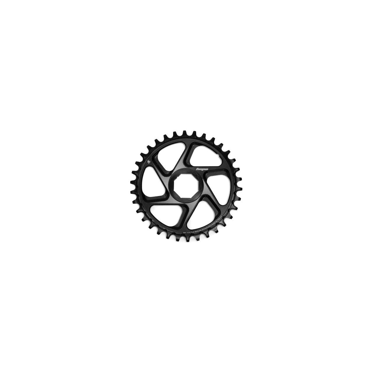 Hope Spiderless Retainer Chainring - Direct Mount - Brose - 51-53mm Chainline - Round - 34T - 9-12 Speed - Alloy