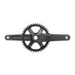 Microshift Sword Gravel Crankset - 68-73mm and BB86-92 - 24mm - Four Bolt - 110-80 BCD Asymmetrical Shimano - 40T - 175mm - Black