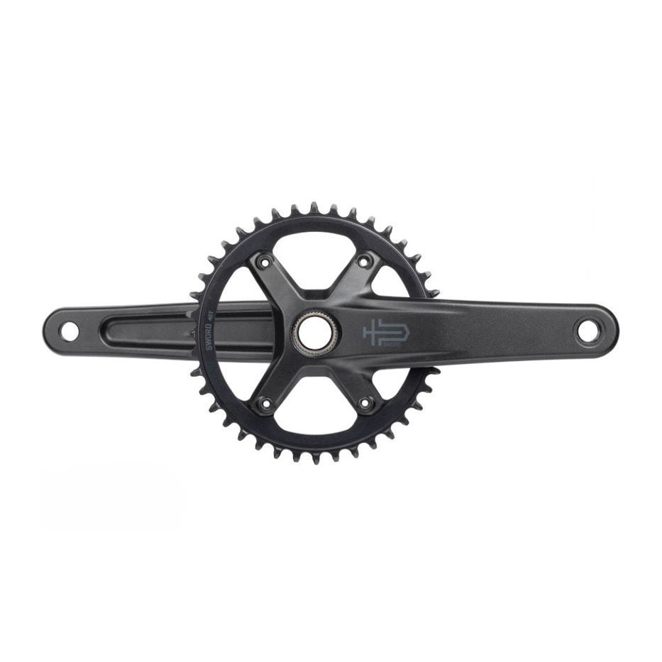 Microshift Sword Gravel Crankset - 68-73mm and BB86-92 - 24mm - Four Bolt - 110-80 BCD Asymmetrical Shimano - 40T - 175mm - Black