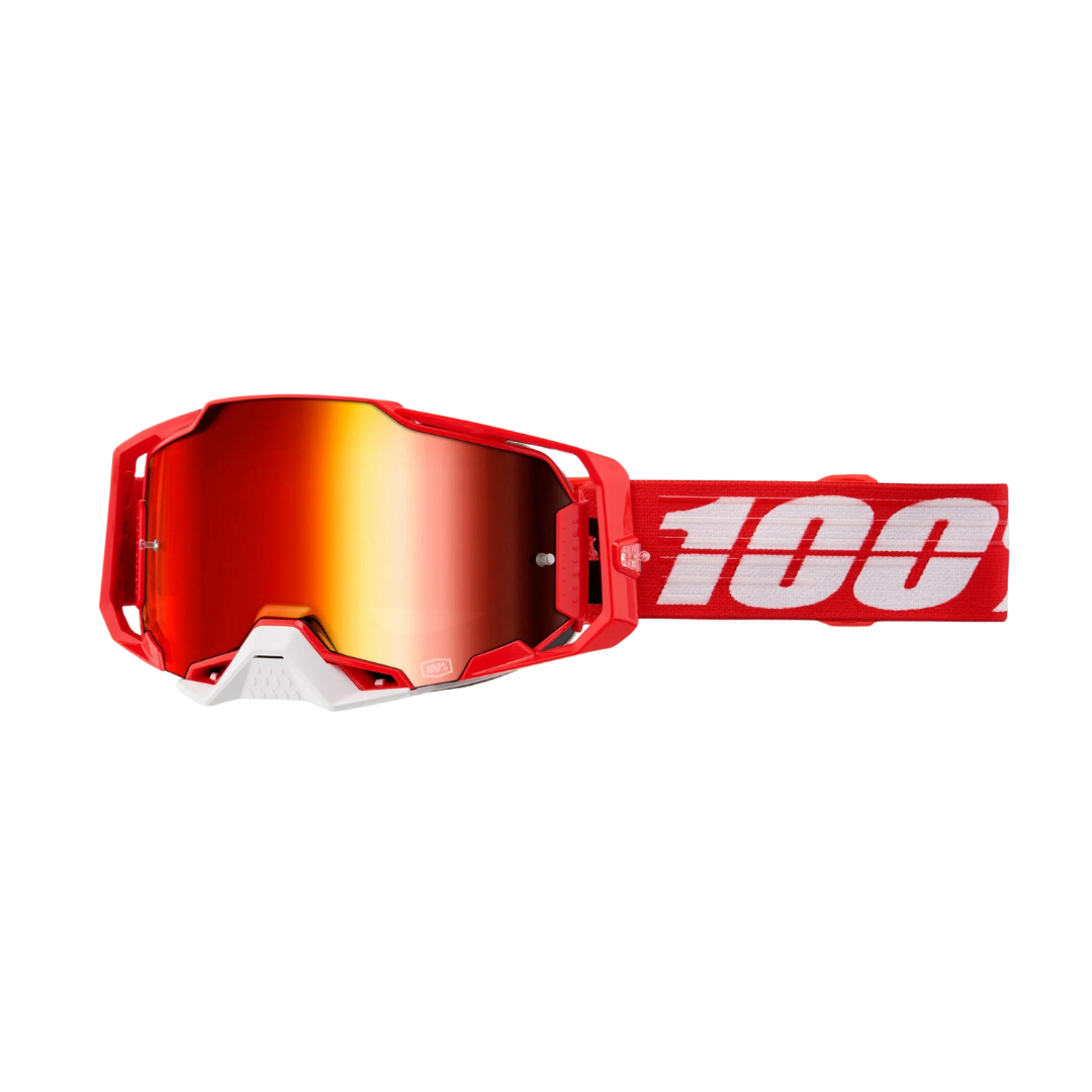 100 Percent Armega Goggles - One Size Fits Most - C-Bad - Mirror Red Lens