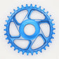 Hope Spiderless Retainer Chainring - Direct Mount - Shimano Steps - 51-53mm Chainline - Round - 34T - 9-12 Speed - Blue - Alloy