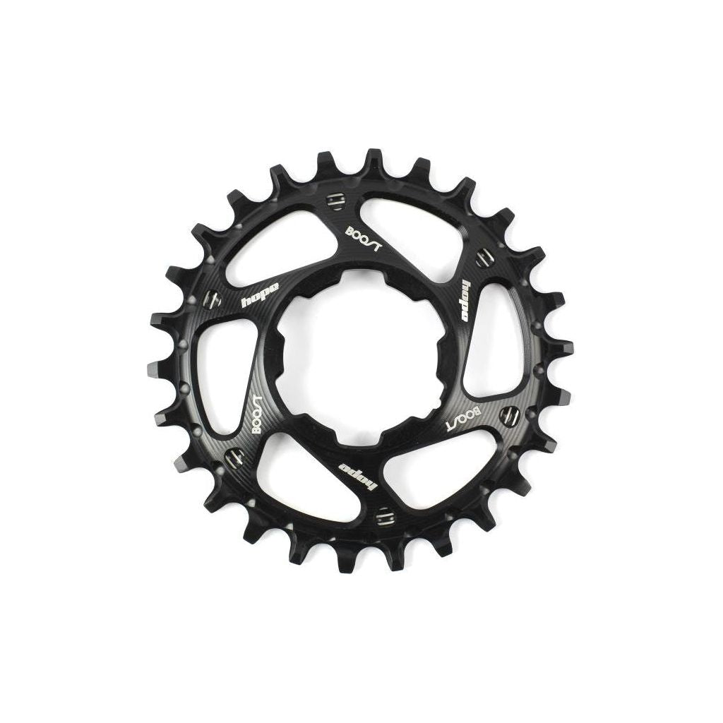 Hope Spiderless Retainer Chainring - Direct Mount - Shimano - 51-53mm Chainline - Round - 32T - 9-12 Speed - Red - Alloy