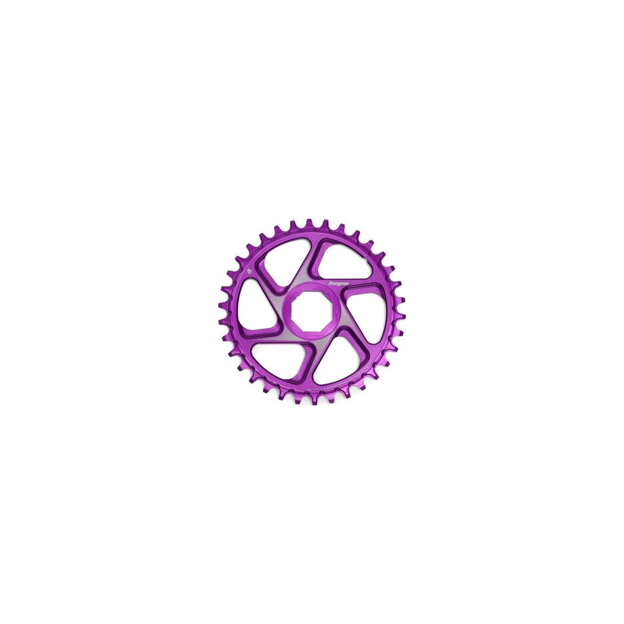 Hope Spiderless Retainer Chainring - Direct Mount - Brose - 51-53mm Chainline - Round - 34T - 9-12 Speed - Purple - Alloy