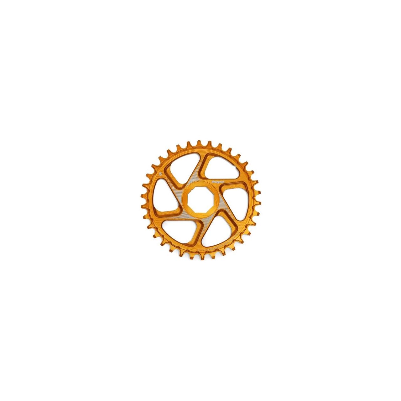 Hope Spiderless Retainer Chainring - Direct Mount - Brose - 51-53mm Chainline - Round - 34T - 9-12 Speed - Orange - Alloy