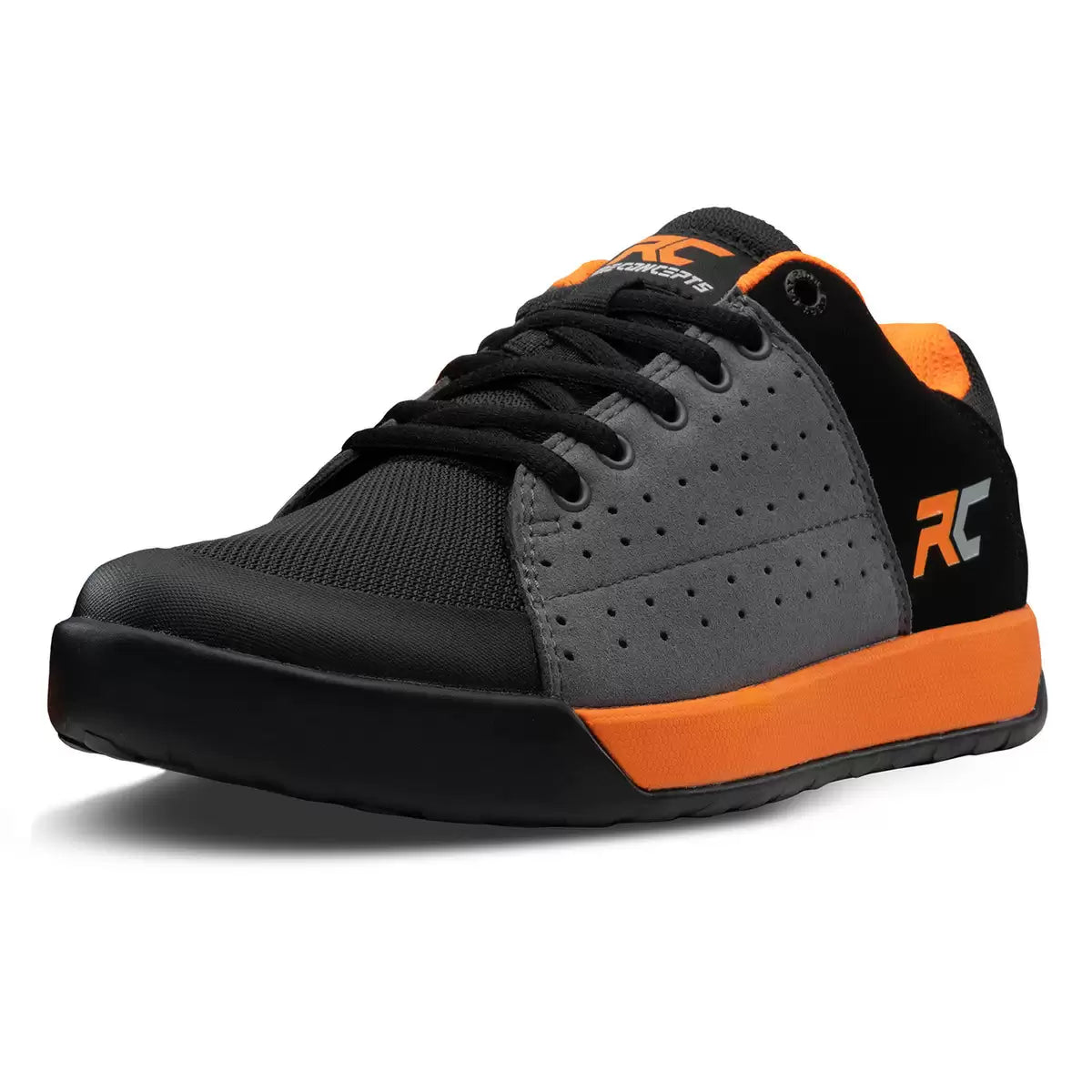 Ride Concepts Livewire Flat Shoes - US 10.0 - Charcoal - Orange