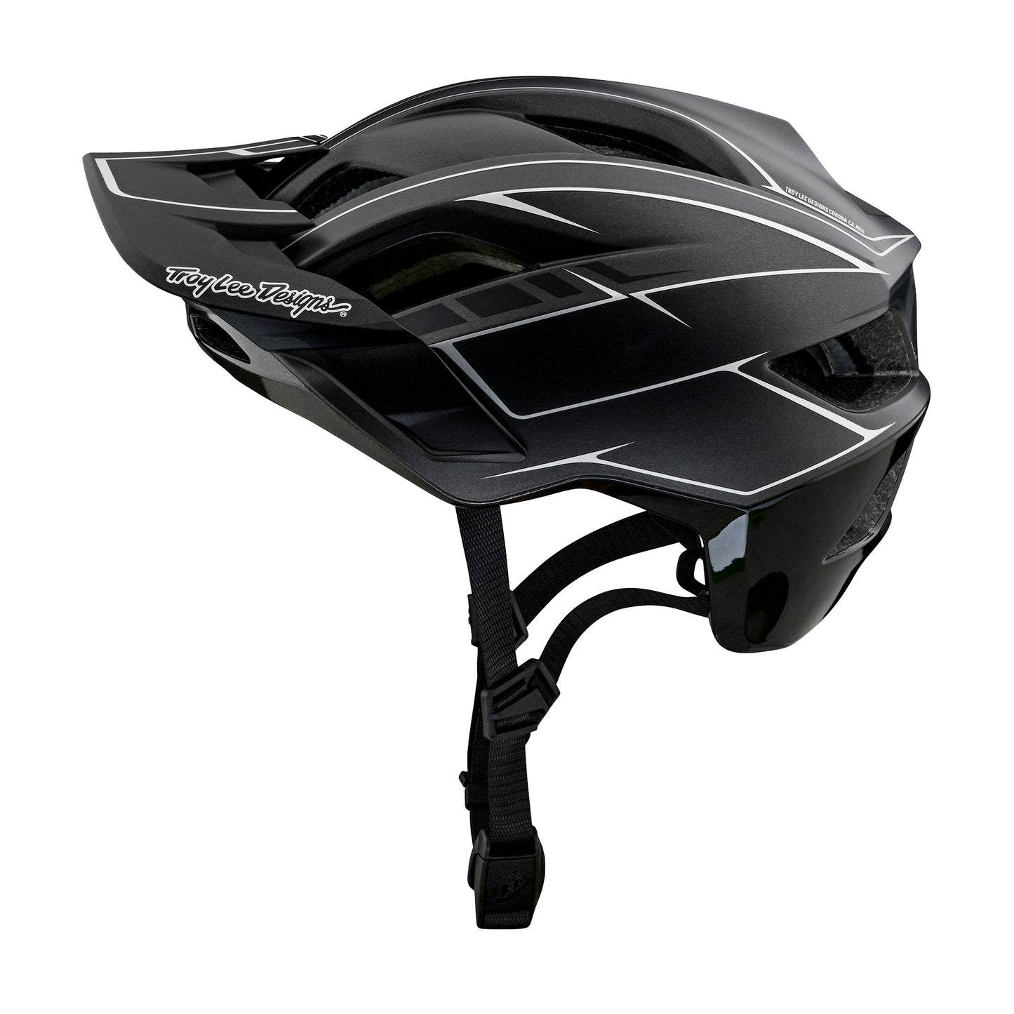 TLD Flowline SE MIPS Helmet - M-L - Pinstripe Charcoal - Black - Image 2