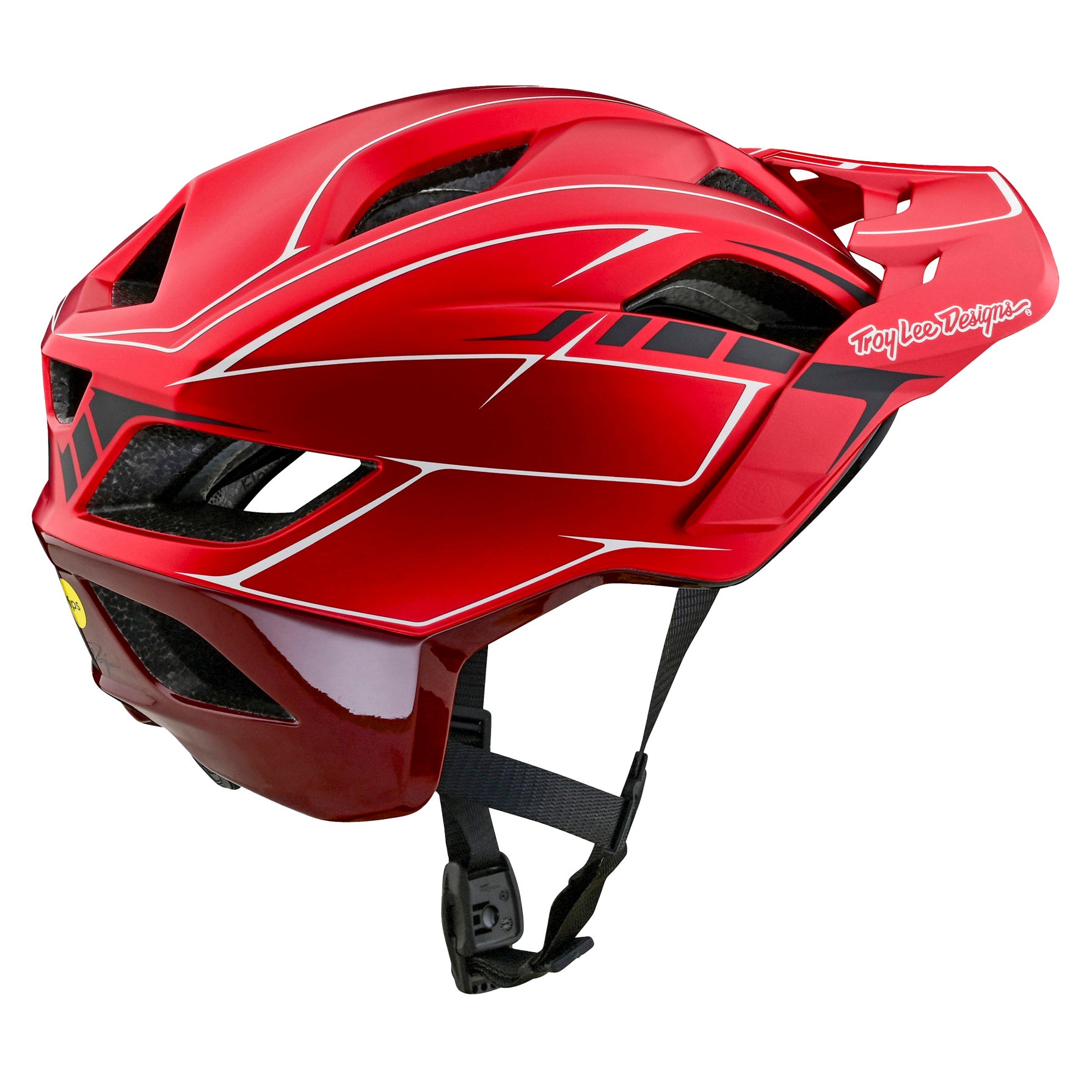 TLD Flowline SE MIPS Helmet - M-L - Pinstripe Red - Image 3