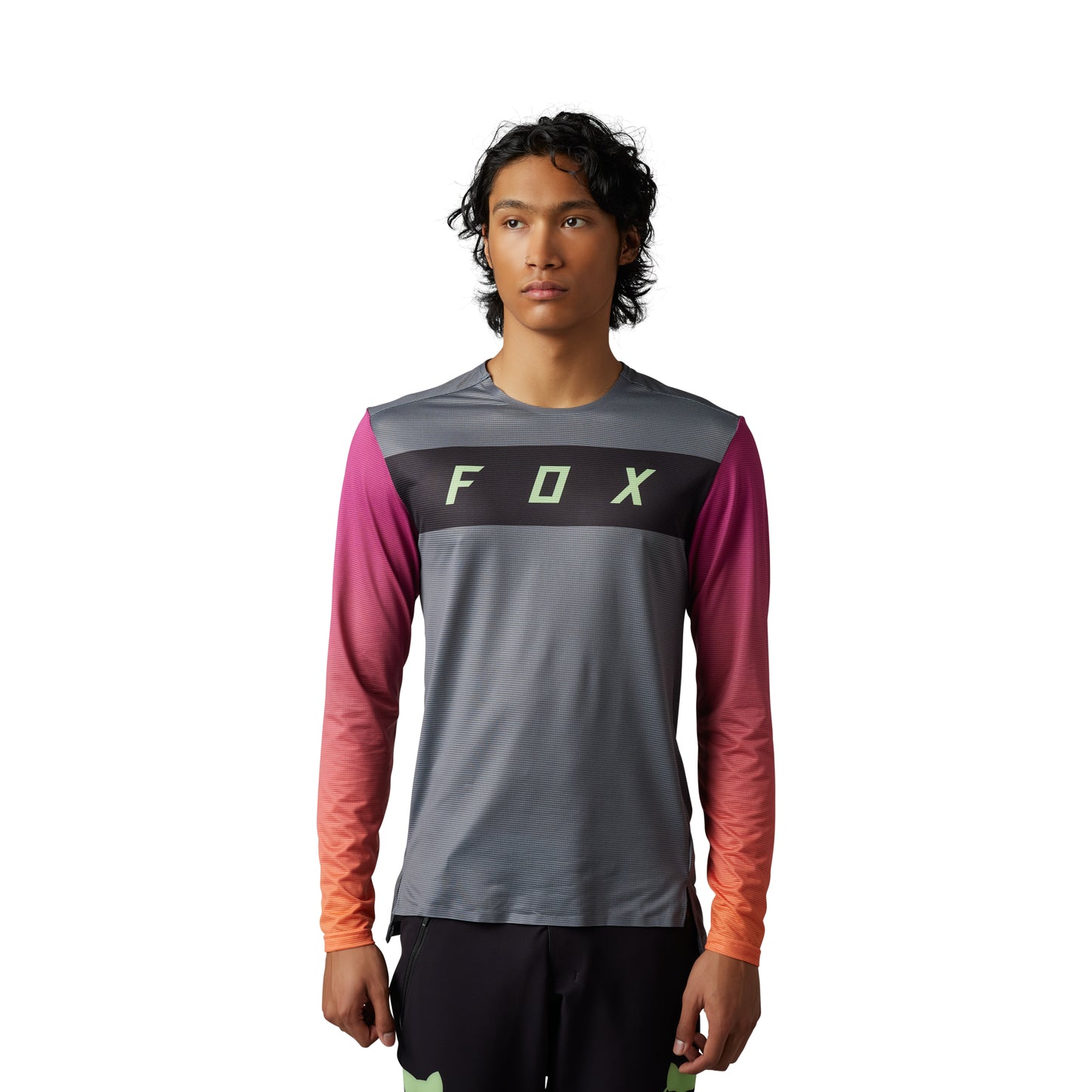 Fox Flexair Arcadia Long Sleeve Jersey - M - Pewter