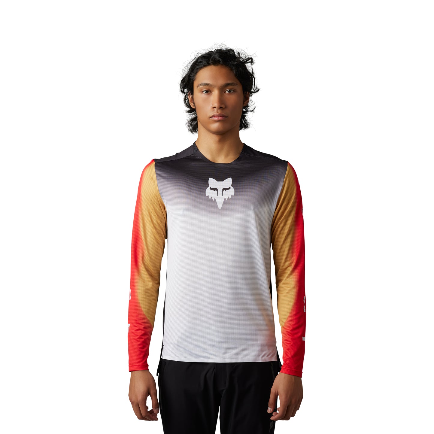 Fox Flexair Novah Long Sleeve Jersey - M - Black - White