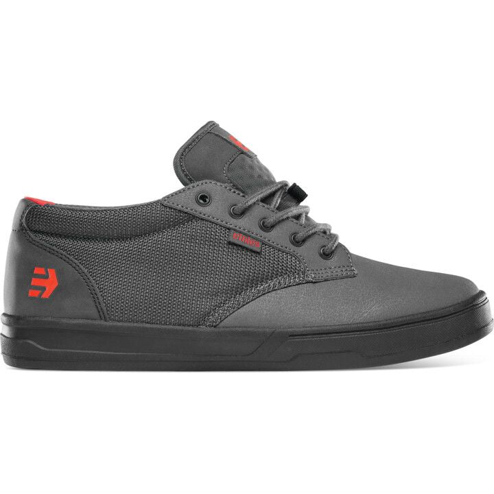 Etnies Jameson Mid Crank Flat Shoes - US 11.0 - Dark Grey - Black - Red